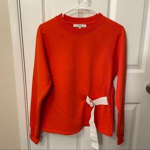Tibi Tie Front Sweatshirt
